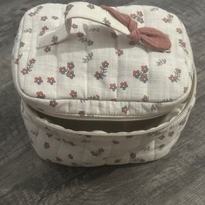 Zara Floral Quilted Cosmetic Bag